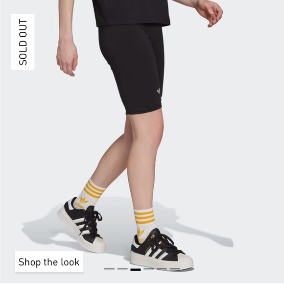 NWT 2XS high rise ADICOLOR NEUCLASSICS BIKE LEGGINGS tight fit black/ cream - Picture 13 of 14